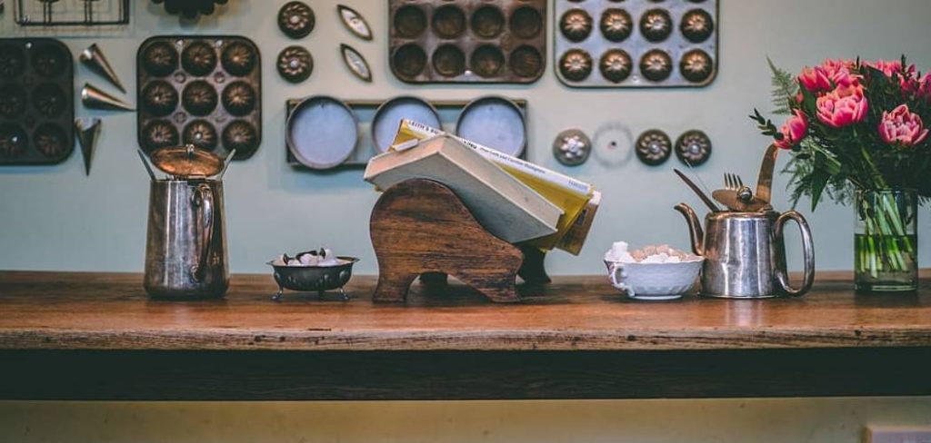 How to Display Cookbooks on Kitchen Counter