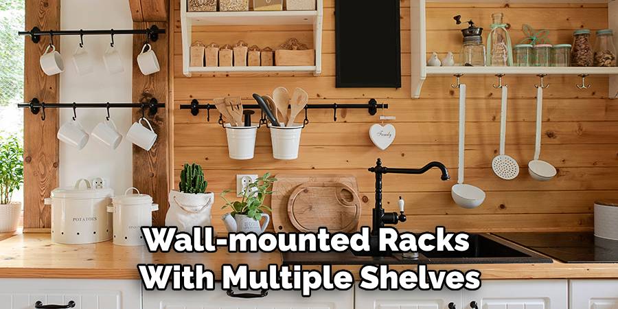 Wall-mounted Racks With Multiple Shelves