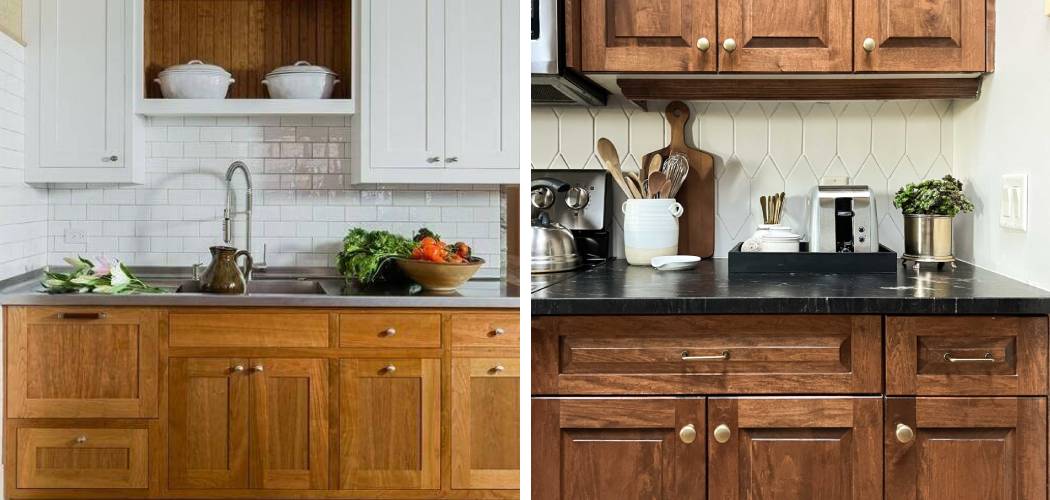 How to lighten dark cabinets without painting