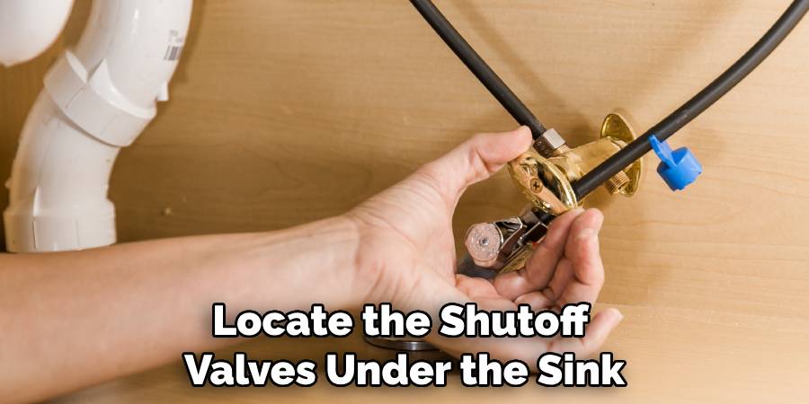 Locate the Shutoff Valves Under the Sink