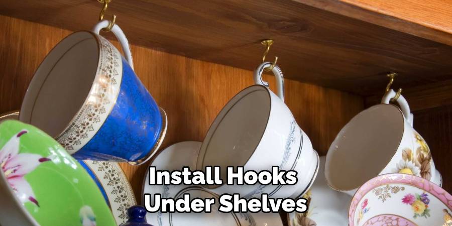 Install Hooks Under Shelves