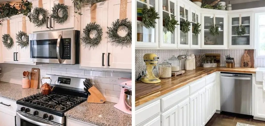 How to Hang Wreaths on Kitchen Cabinets