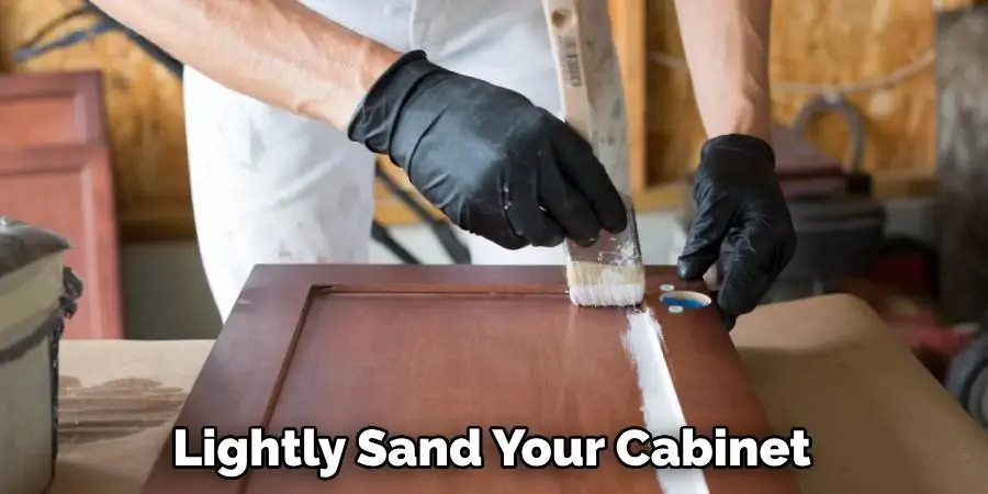 Lightly Sand Your Cabinet