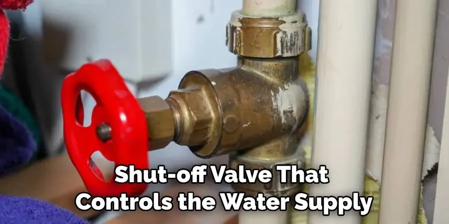 Shut-off Valve That Controls the Water Supply