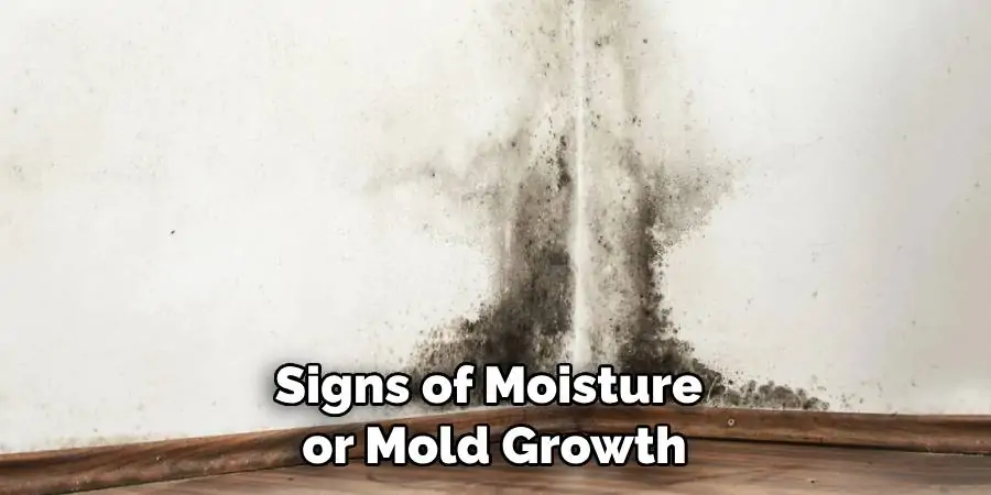 Signs of Moisture or Mold Growth