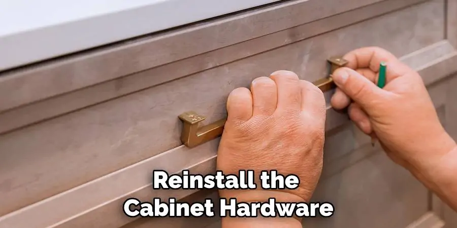 Reinstall the Cabinet Hardware